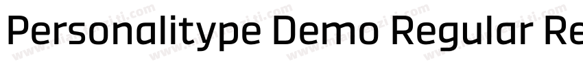 Personalitype Demo Regular Regular字体转换
